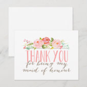Floral Maid of Honor bedankt (Voorkant / Achterkant)