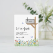 Floral Mailbox We zijn verhuisd Aankondigingskaart (Staand voorkant)