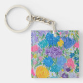 Floral Majesty Acryl Vierkant Sleutelhanger (Voorkant)