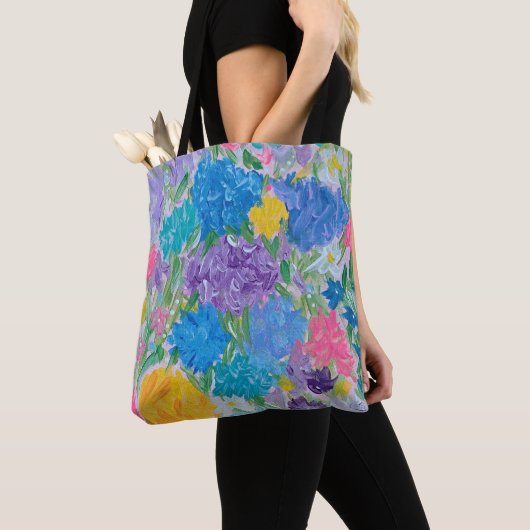 Floral Majesty Canvas tas (Dichtbij)