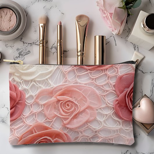 Floral make-up accessoire tas