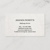  Floral Makeup kunstenaar Beauty Salon Visitekaartje (Achterkant)