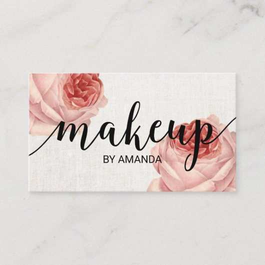  Floral Makeup kunstenaar Beauty Salon Visitekaartje (Voorkant)