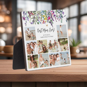 Floral mam foto collage plaque fotoplaat