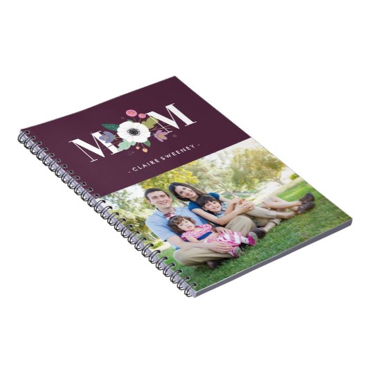 Floral Mam Journal - Plum Notitieboek (Rechterzijde)