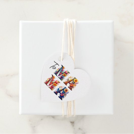 Floral MAMA Bedankjes Labels (In situ)