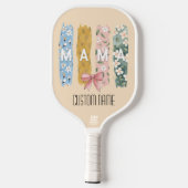 Floral “MAMA” Custom Name Pickleball Paddle (Achterkant)