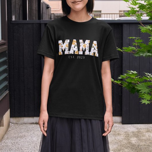 Floral Mama EST Custom Gift for Mom T-shirt