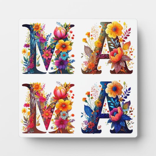 Floral MAMA Fotoplaat (Voorkant)