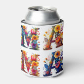 Floral MAMA gepersonaliseerd Blikjeskoeler (Blikje Voorkant)