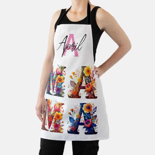 Floral MAMA gepersonaliseerd Schort (Insitu)