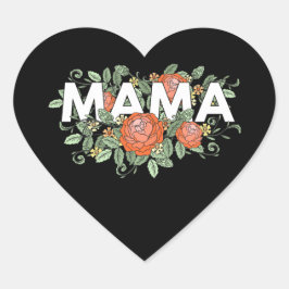 Floral Mama Hart Sticker
