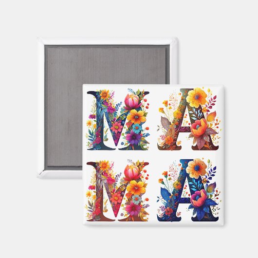 Floral MAMA Magneet (Voorkant / Achterkant)