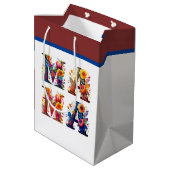 Floral MAMA Medium Cadeauzakje (Achterkant Gekanteld)