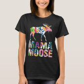 Floral Mama Moose Animal Lover Design T-shirt (Voorkant)