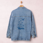 Floral Mama Script met Blauwe Vlinder Denim Jacket (Hangar)