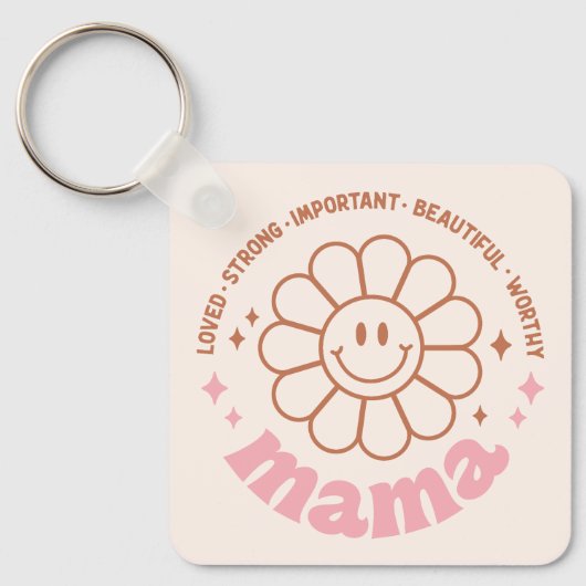 Floral Mama Sleutelhanger (Voorkant)