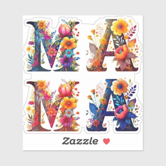 Floral MAMA Sticker (Vel)