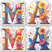 Floral MAMA Sticker (Voorkant)