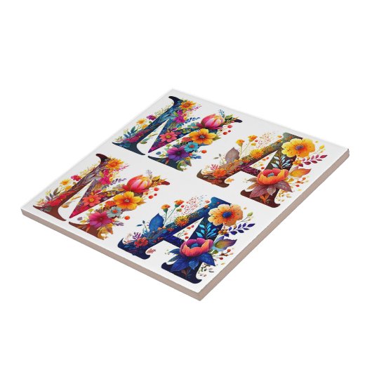 Floral MAMA Tegeltje (Zijkant)