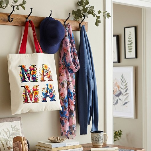 Floral MAMA Tote Bag