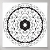 Floral Mandala 060517_4 in kleur-Uw-Eigen Poster (Voorkant)