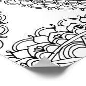 Floral Mandala Adult Coloring Poster (Hoek)
