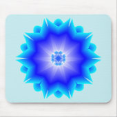 Floral Mandala blue Mousepad Muismat (Voorkant)