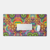 Floral Mandala Collage Psychedelic Bureaumat (Keyboard & Muis)