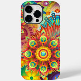 Floral Mandala Collage Psychedelic Case-Mate iPhone 14 Pro Max Hoesje