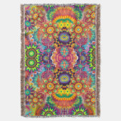 Floral Mandala Collage Psychedelic Deken (Voorkant Verticaal)