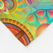 Floral Mandala Collage Psychedelic Fleece Deken (Hoek)