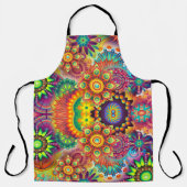 Floral Mandala Collage Psychedelic Schort (Voorkant)