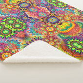 Floral Mandala Collage Psychedelic Sherpa Deken (3/4)