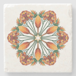 Floral Mandala Design, herfst Wreath Stenen Onderzetter