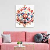 Floral Mandala Energy Print 5D Impasto Schilderen (Insitu (Woonkamer))