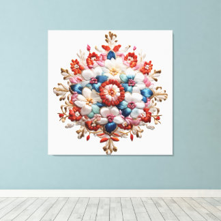 Floral Mandala Energy Print 5D Impasto Schilderen