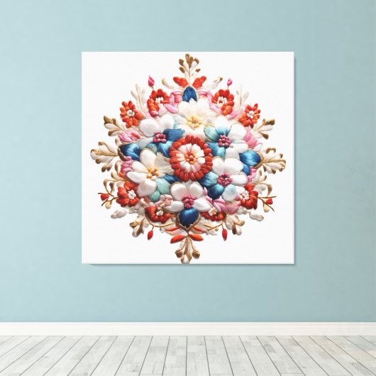 Floral Mandala Energy Print 5D Impasto Schilderen (Insitu (Houten vloer))
