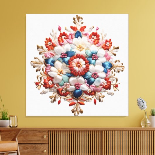 Floral Mandala Energy Print 5D Impasto Schilderen (Insitu (Woonkamer))