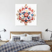 Floral Mandala Energy Print 5D Impasto Schilderen (Insitu (Slaapkamer))