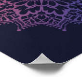 Floral Mandala Flower Yoga Poster (Hoek)