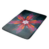 Floral Mandala Flowers Oranje Red Blue Abstract Badmat (Gekanteld)
