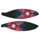Floral Mandala Flowers Oranje Red Blue Abstract Basketbal (Panelen)