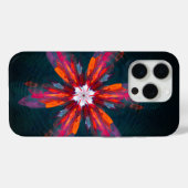 Floral Mandala Flowers Oranje Red Blue Abstract Case-Mate iPhone Case (Achterkant (horizontaal))
