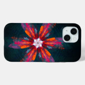 Floral Mandala Flowers Oranje Red Blue Abstract Case-Mate iPhone Case (Achterkant (horizontaal))