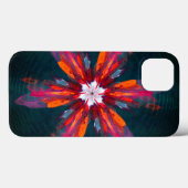 Floral Mandala Flowers Oranje Red Blue Abstract Case-Mate iPhone Case (Achterkant (horizontaal))