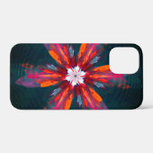Floral Mandala Flowers Oranje Red Blue Abstract Case-Mate iPhone Case (Achterkant (horizontaal))
