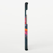 Floral Mandala Flowers Oranje Red Blue Abstract Samsung Galaxy Hoesje (Linkerkant)