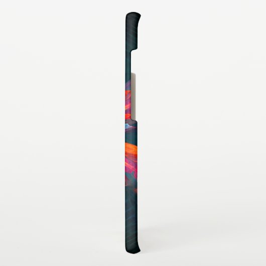 Floral Mandala Flowers Oranje Red Blue Abstract Samsung Galaxy Hoesje (Linkerkant)