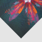 Floral Mandala Flowers Oranje Red Blue Abstract Tissuepapier (Detail)